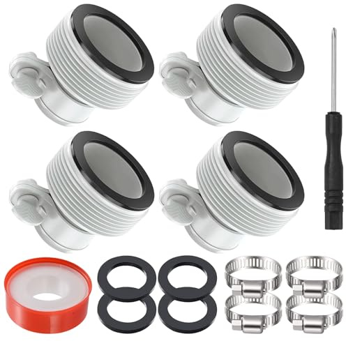 Forhandy Pool Schlauchadapter, 4 Stück Pool Adapter B für Intex 32mm & 38mm