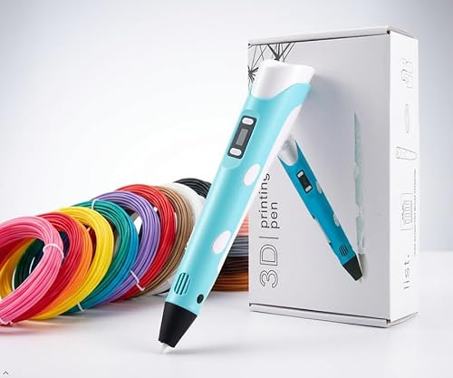 GLATO 3D Stift für Kinder, 3D Set, 3D-Stift, 3d Pen, Mit 15 Farben, + Malbuch