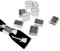 Textilband Verschluss Aluminium Silber - 10 Stück - Flach