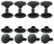 GETMORE Parts Hohlnieten Doppelkopf, Doppelhohlnieten, Doppel-Niet, Stahl, zweiteilig - ab 100 Stück, schwarz, 9 mm