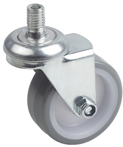 Metafranc Lenkrolle Ø 50 mm - Mit Schraube - Polyurethan-Rad - Weiche Lauffläche - Gleitlager - 65 kg Tragkraft / Transportrolle / Möbelrolle / Schwerlastrolle / 802890