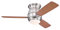 Westinghouse Lighting Deckenventilator Halley, 122 x 122 x 350 cm, Ausführung in Gebürstetem Nickel mit Wendeflügeln in Verwittertertem Ahorn/Dunkle Kirsche