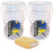D-Ашлам 2 Car Wash Buckets & Barriers - Swirl Free Wash Solution - Mitt