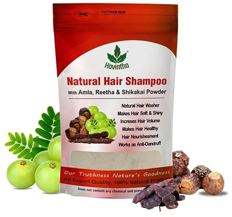 Havintha natural Haar shampoo für haar-8 unzen, gwg reetha shikakai pulver (phyllanthus emblica, sapindus mukorossi, acacia concinna), 227g