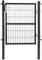 ESTEXO Gartentor Set mit Tür, Pfosten, Aluminium Türgriff und Einsteckschloss inkl. 3 Schlüssel, Farbe Anthrazit RAL 7016, Größe 140 cm