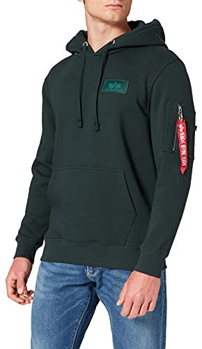 ALPHA INDUSTRIES Herren Back Print Hoody Kapuzensweat Kapuzenpullover, Dark Petrol, 3XL