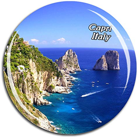 Weekino Italien Capri Kühlschrankmagnet 3D Kristallglas Touristische Stadtreise City Souvenir Collection Geschenk Starker Kühlschrank Aufkleber