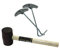 Tent Peg Extractor Puller Remover and 16oz Rubber Mallet Wooden Camping Hammer Set