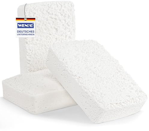 WENKO Set de 3 Piedras Blanca de Repuesto para Deshumidificador de Aire Absorbe Humedad, Recambio Antihumedad, Deshumidificador Silencioso Portable, Deshumidificador Purificador Aire 1000 g
