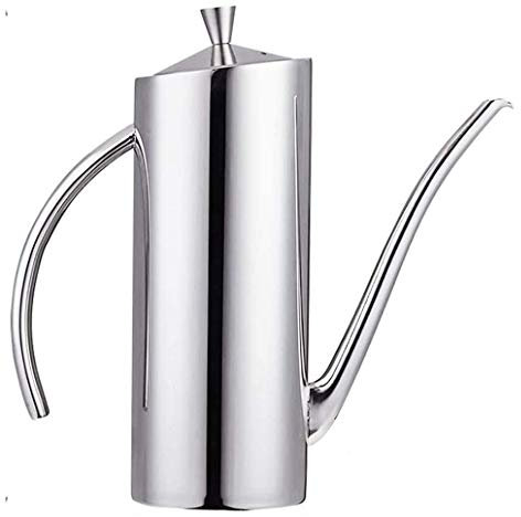 XiaoShenLu Distributeur d'huile d'olive de Acier Inoxydable, burette huile cuisine pour huile d'olive végétale, 500ml