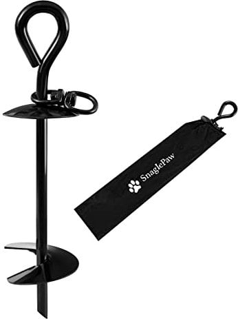 Premium Rust Proof Dog Tie Out Stake, Extra Heavy Duty Dog Anchor Spike for Tie-Out Cable Chain in Yard or Camping, No Bending or Pulling out for Small, Medium or Large Dog