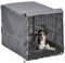 New World B30DD-KIT Hundebox-Set, mit Hundebox mit Einzeltür, passendem grauen Hundebett und grauer Box-Abdeckung, 76 cm, ideal für mittelgroße Hunderassen