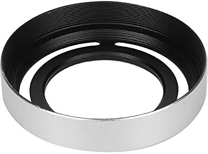 Oumij1 Hohlmetall Gegenlichtblende - Kompakte Gegenlichtblende - Abnehmbare Kamera Gegenlichtblende - für Fuji X10/X20/X30 Kamera(Silber)