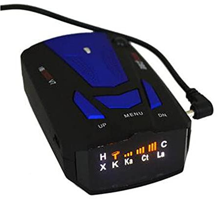 Auto-Sprach-LED-Anzeige-Detektor-elektronischer Hund 10 Autogeschwindigkeitsprüfungen, die das Anti-Radar sicher vermeiden Radar Empfänger (Color : V7 Blue)