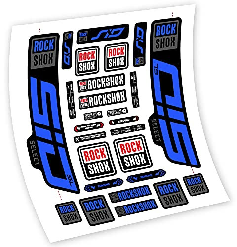 Pegatinas en vinilo adhesivo compatibles con horquilla Rock Shox SID Select SL 2021 (Azul Normal)