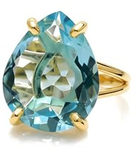Tropfengold-Ring - Natürlicher Pear-Topaz-Ring für Jede Frau - Zarter Ring, der für Jede Gelegenheit Perfekt ist