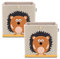 LIFENEY Aufbewahrungsbox im 2er Set Igel I Doppelpack Spielzeugbox mit Tiermotiv passend für Würfelregale I Ordnungsbox für das Kinderzimmer I Aufbewahrungskorb Kinder