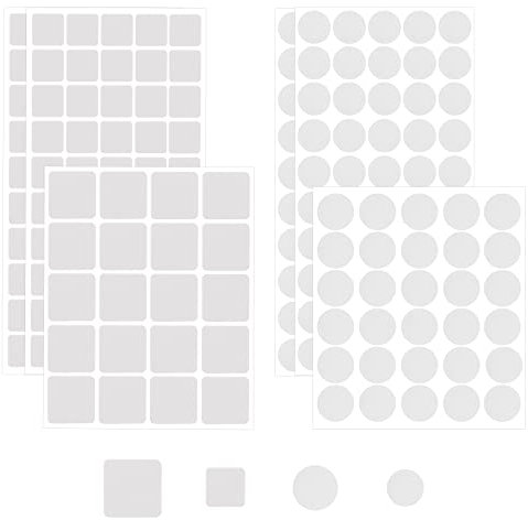 AIEX 6 Blatt 250 Stück Klebepunkte Doppelseitig Transparent, Spurlos Klebriger Posterkitt Klebepunkte zum Aufhängen von Bilderpostern