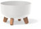 Pot de fleurs bas 3,8L avec pieds amovibles et insert 235 mm, Blanc