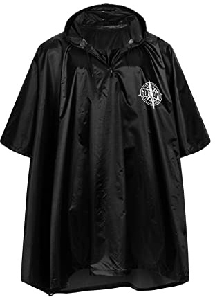 GOGLAND Monsun Regenponcho, Für Erwachsene, Unisex. Wasserabweisendes Material. Schützt vor Wind und Regen (Schwarz)