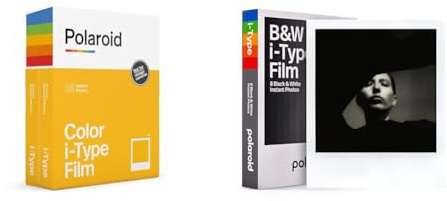 Polaroid – 6009 – Sofortbild-Farbfilm Typ I – Einzelpackung – 16 Fotos & Polaroid B&W Film für i-Type - 6001