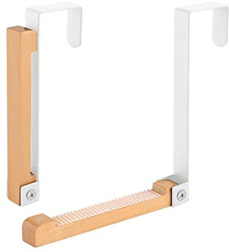 Türhaken aus Massivholz,Türgarderobe klappbar zum Einhängen,Türhaken zum Einhängen Innenseite,Platzsparende Türgarderobe für Rückseite der Tür,Türhaken für Rückseite,Kleiderhaken über Tür (Weiß)