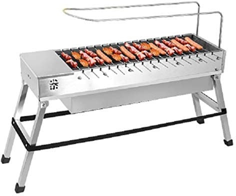 Edelstahl Faltbarer BBQ USB Elektrokohlegrill Automatischer Flip Grillofen für Picknick im Freien Hausgarten Teil