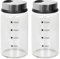 Disnace 2 Gewürzgläser mit Drehdeckel,Gewürzstreuer Glas,Gewürz Gläser,Gewürzdosen mit 4 Arten von Gewürzlöchern für der Küche, Grillen im Freien, Bbq,Kochen (200ml)