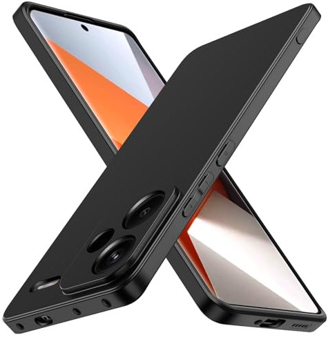 ivoler Negro Mate Funda para Xiaomi Redmi Note 13 Pro Plus 5G (No para Note 13 Pro 5G) con Protección de Cámara, Carcasa Protectora Antigolpes, Fina Suave TPU Silicona Caso Delgada Anti-Choques Case