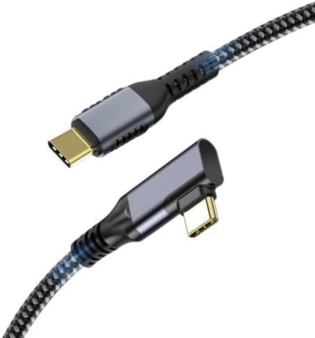 VCOM 240W USB4 Cable Right Angle, 90 Degree Thunderbolt 4 Cable Support 40Gbps Data Transfer, USB C 8K/4K Video Cord for MacBook Pro/iPad Pro/Monitor (1.2 Meter)