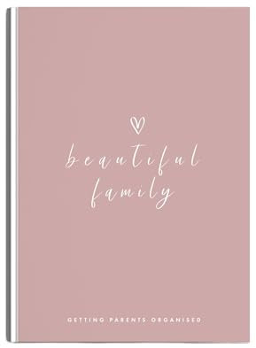 Perfect Planner Company - Agenda per famiglia e stile di vita - Agenda personale A5 senza data - Attività per bambini - Finanze, budget, pianificazione delle vacanze - Copertina flessibile, Rosa scuro