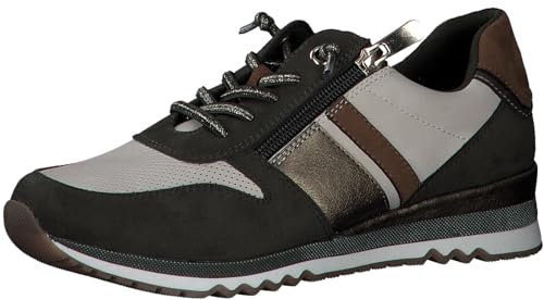 MARCO TOZZI Damen Sneaker flach mit Schnürsenkeln Freizeit, Beige (Cream Comb), 37 EU