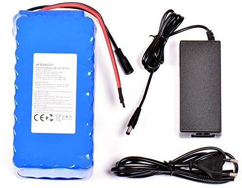 AFTERTECH PACCO BATTERIA PILA 36V 15Ah RICARICABILE AL LITIO 195x92x70mm 15000mAh 36volt 10s5p F3B3