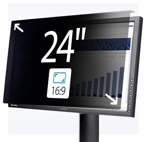 StarTech.com 24-Zoll 16:9 Computer Monitor Blickschutzfilter, Hängefilter/Acrylfilter, Sichschutzfilter/Blaulichtfilter