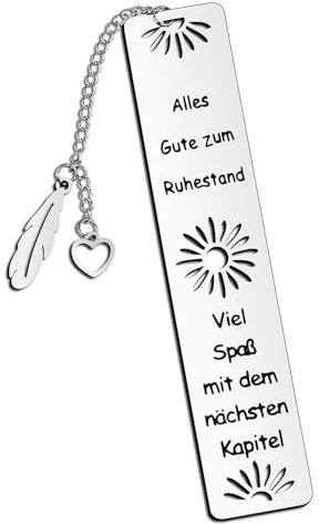 Cadimus Lesezeichen Metall mit Geschenkbox, Abschiedsgeschenk für Lehrer, Personalisiertes Lesezeichen als Geschenk, Abschiedsgeschenk für Studenten, Freunde und Kollegen, Ruhestandsgeschenk
