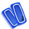 HOUSY Panni Cattura Polvere compatibili con Swiffer Mop - Cuffiette in Spugna Microfibra per Scopa Lavapavimenti (2 Pezzi Blu, Unica)