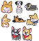 Idhadkc 8 Pcs Cute Dog Patches for Clothing, Badge Embroidery Patch, Iron on Sew on Embroidered Decoration Appliques for Clothes