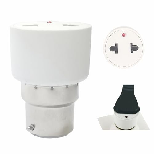 FExYinz 2 pièces par paquet Adaptateur de douille de lampe Prise B22 Conversion en prise de courant