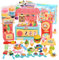 Polegas 55 PCS Color Dough Tools Set, Dough Accessories with Tools and Cutters, Ice Cream Maker Machine, Vending house, Burger Stamping Machine, Dough Ice Cream Set for Kids Age 3+