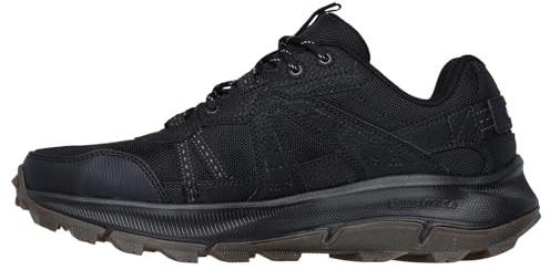 Skechers Herren Equalizer 5.0 Trail Solix Creek Sneaker, Schwarzes Leder-Textilbesatz, 48.5 EU