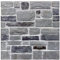 Commomy 10 Pièces Panneaux Muraux 3D Effet Pierre Brique, Panneau 3D Mural Dalle PVC Adhesive Murale, 30 x 30 cm, Papier Peint 3D Revêtement Mural Décoratif Parement Mural Interieur