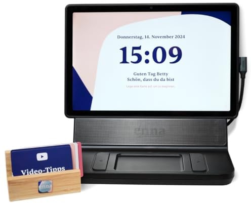 enna Dock inkl. 5 Starter-Karten - Tablet für Senioren, einfache Bedienung mit Karten, Videoanrufe mit Oma und Opa, Fotos senden, Fotoalben erstellen, 30 Tage kostenlos