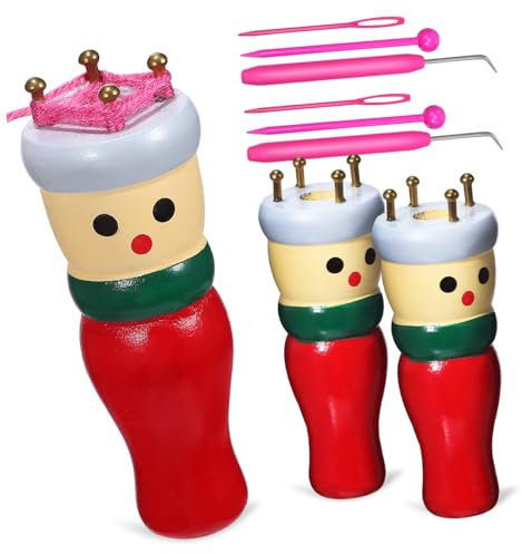 CIMAXIC 2er-Pack Strickwerkzeuge Für Puppen – Stricken Aus Holz Kinderspule Stricknadeln Spielzeug Bastelset