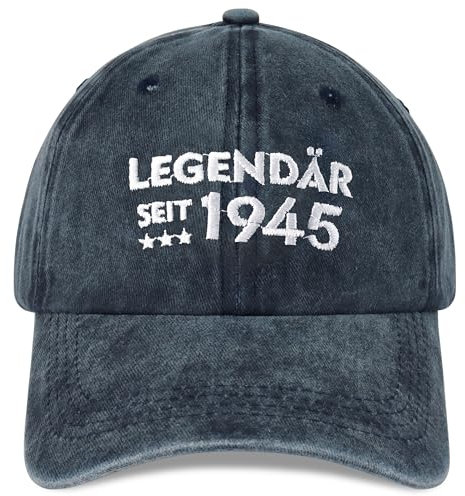 Jeasona 1945 Cap 80 Geburtstag Geschenke zum 80 Geburtstag Mann 80. Mann Geschenkideen 1945 deko Geburtstagsgeschenk Männer Opa Geschenk