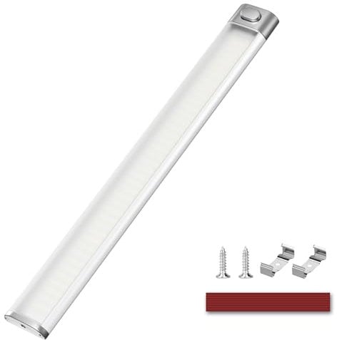 Kriogor 120 LED Barra de Luz Interior LED Coche, 12V-85V 6W Iluminación Interior del Coche con Interruptor, 1600LM 6000K Tubo Lámpara de Coches para RV, Camión, Caravana, Barco