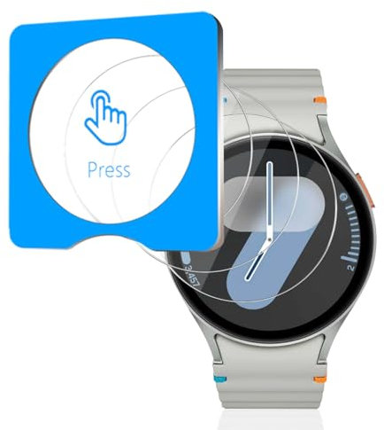 Teenrpov [3 Piezas Protector de Pantalla Compatible con Samsung Galaxy Watch 7 44mm, Cristal Templado para Galaxy Watch 7 44mm Antihuellas/Antiarañazos/9H Vidrio Templado