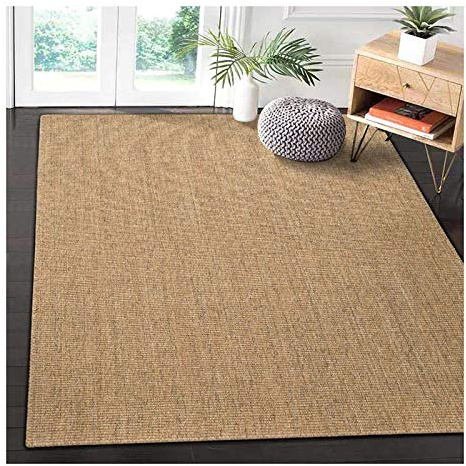 Generisch Handgefertigter natürlicher Sisal-Teppich mit grober Textur, Jute-Läufer, Katzenkratzmatte, Balkon-Leinen-Bodenteppich mit Rutschfester Rückseite, Beige