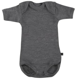 Dilling Kurzarmbody aus Merinowolle für Babys