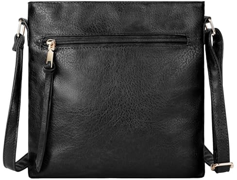 vsshe Mittel Umhängetasche Damen,PU Leder Crossbody Bag Crossbody Bag Damen Handytasche zum Umhängen, Leicht Schultertasche, Moderne Tasche Klein mit Verstellbarem Gurt für Alltag Arbeit