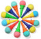 Novelty Place 7 Ice Cream Shooters Toy, Packung mit 12, 7-Zoll-Größe Kunststoffkegel und Schaumstoffball mit Mehreren Farben, interessantes Spielzeug für Kinder-Party
